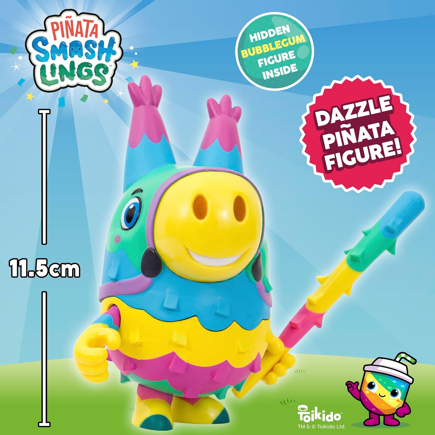 Pinata Smashlings SL6010A Pinata Articulated Figure Dazzle Donkey, Roblox, Official Toy from Toikido, Black