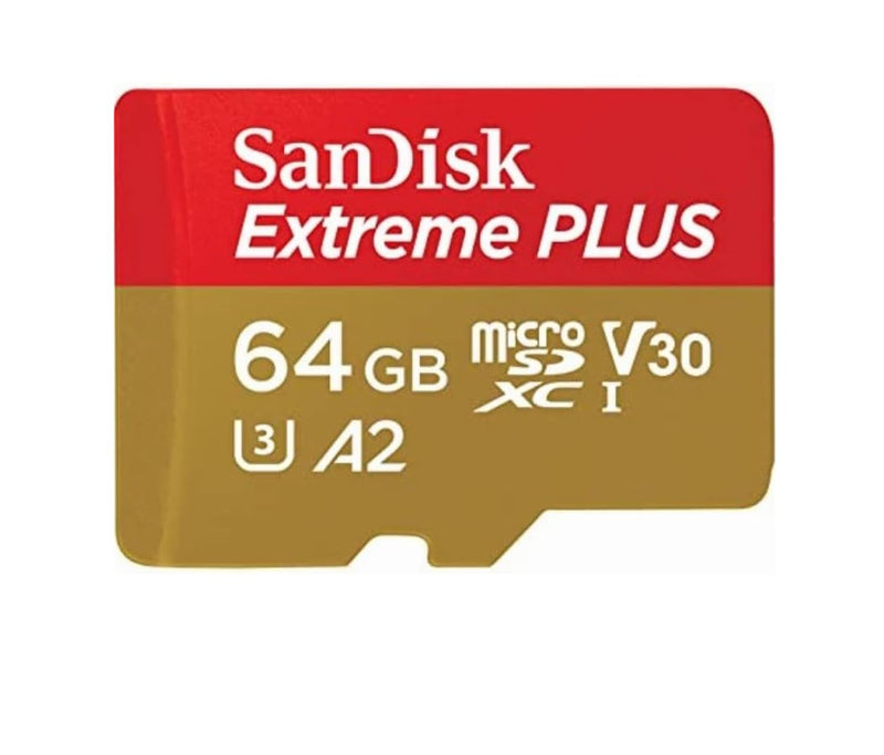 SANDISK - CARDS EXTREME PLUS MICROSDXC 64GB+SD ADAPTER 200MB/S 90MB/S A2 C10 V3
