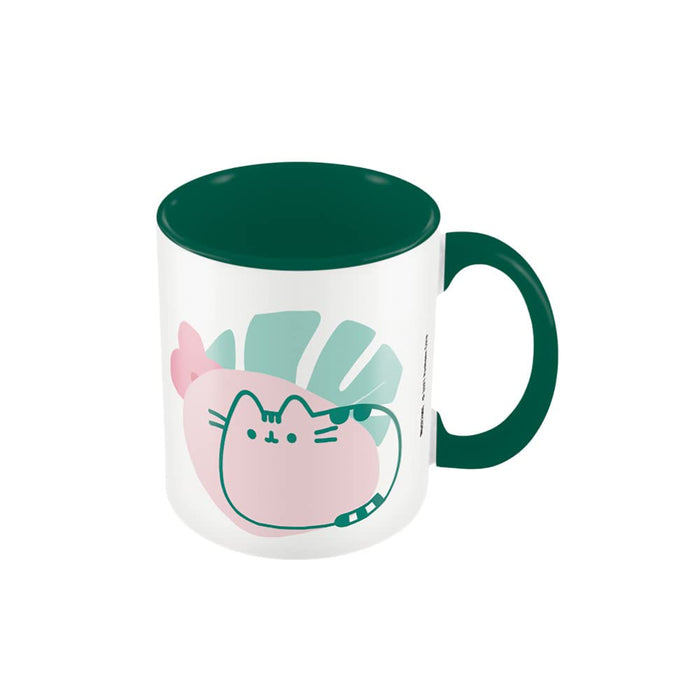 Pusheen Tropical Contrast Mug (One Size) (Green/White