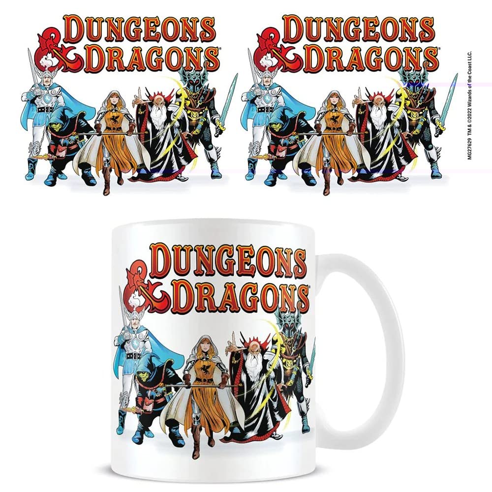 Dungeons and Dragons Coffee Mug in Presentation Gift Box (D&D Character Design), Dungeons and Dragons Mug, 11oz Ceramic White Mug. Dungeons and Dragons Gifts - Official Merchandise