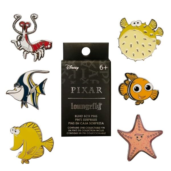 Loungefly PIXAR FINDING NEMO FISH TANK BUDDIES BLIND BOX PINS - Nemo - Disney Pixar: Finding Nemo - Blind Box Emaille-Nadeln - Niedliche Brosche Zum Sammeln - Für Rucksäcke & Taschen - Geschenkidee