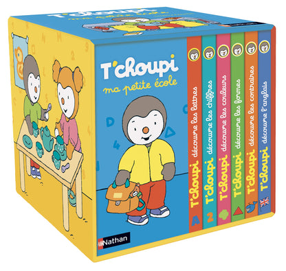 T'choupi - Ma petite école: Contient 6 livres : T'choupi découvre les lettres ; T'choupi découvre les formes ; T'choupi découvre les couleurs ; ... les chiffres ; T'choupi découvre l'anglais