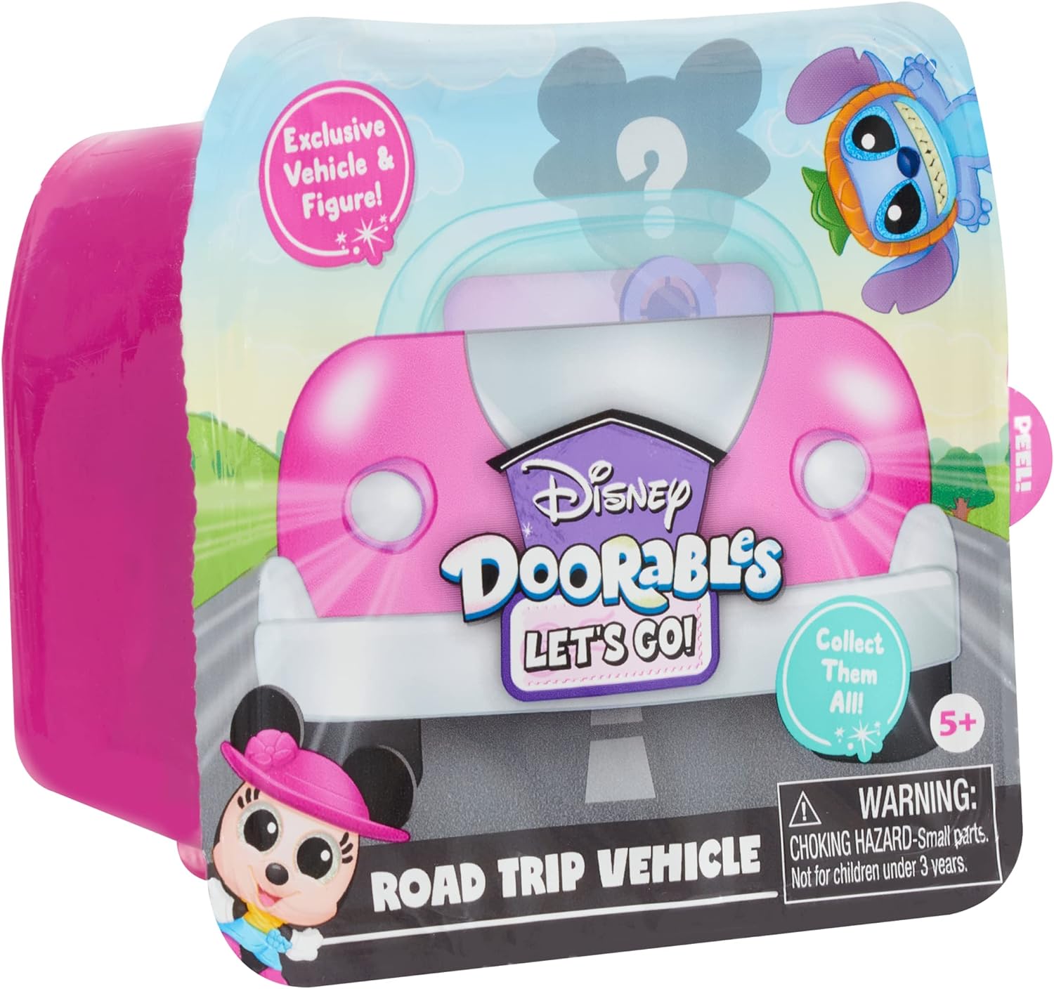 DOORABLES Disney, Let's Go Vehicle, Exclusive Figure, Random Models, Toys for Kids Aged 5+ DRB06