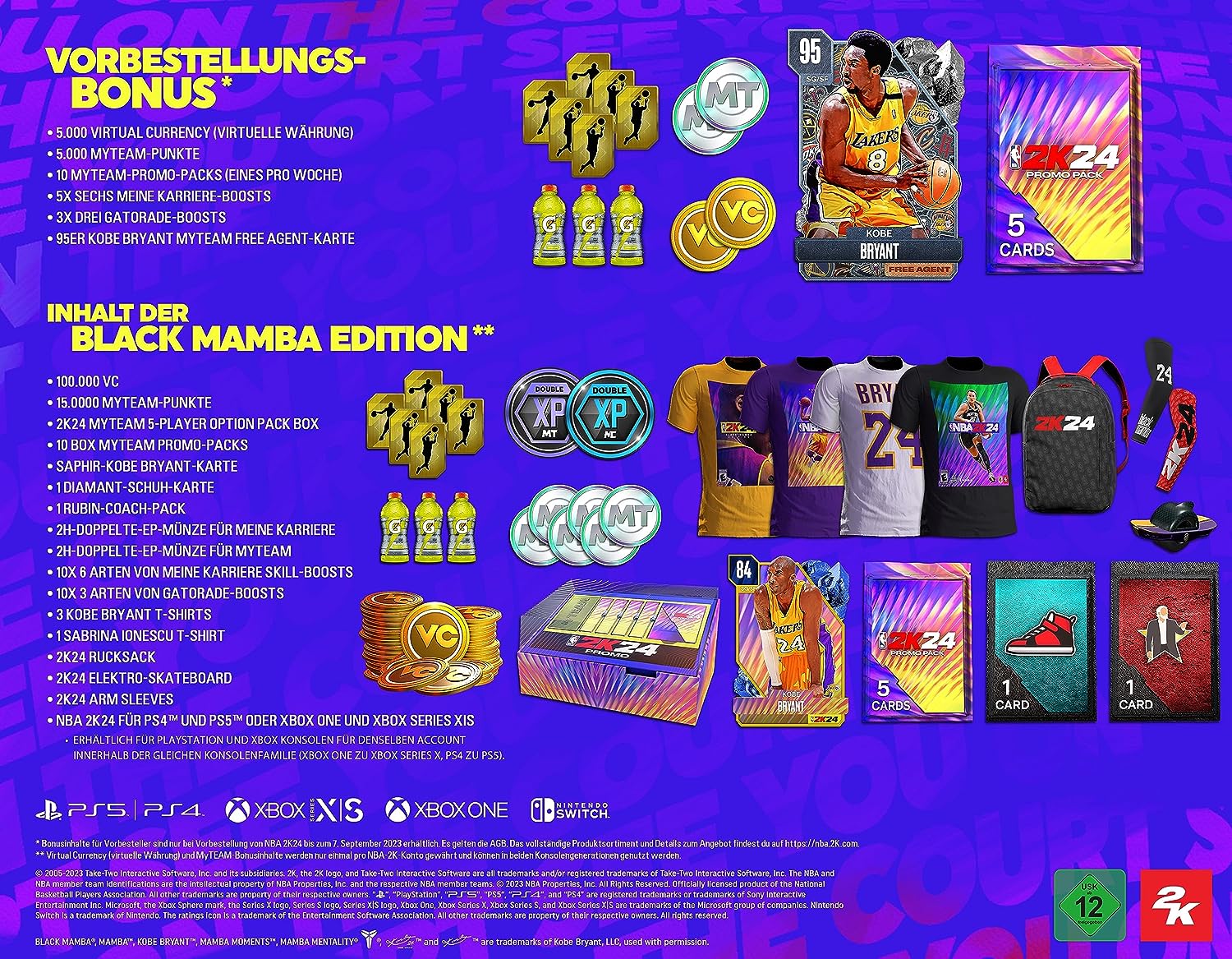NBA 2K24 Black Mamba Edition - USK & PEGI