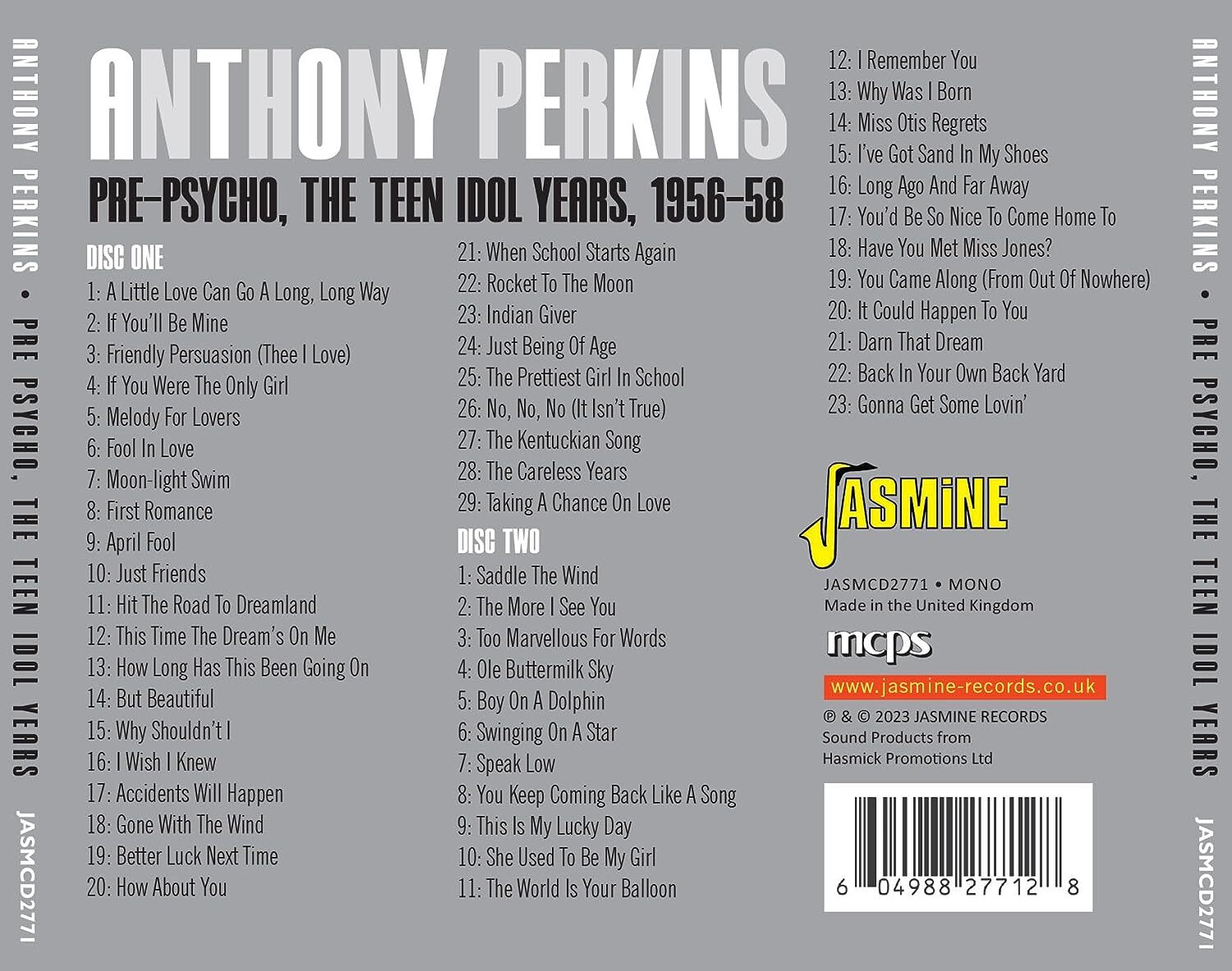 Pre-psycho, the Teen Idol Years 1956-1958