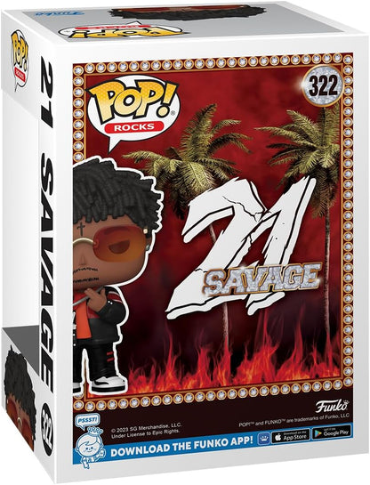 Funko Pop! Rocks: 21 Savage - Figura in Vinile da Collezione - Idea Regalo - Merchandising Ufficiale - Giocattoli per Bambini e Adulti da Collezione e da Esposizione - Music Fans