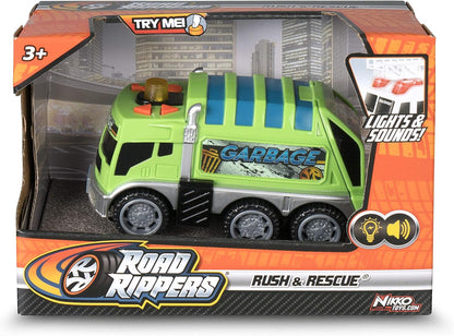 Nikko Toys: Road Rippers - Camion Raccolta Rifiuti 13 Cm