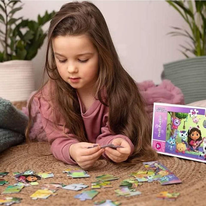 Trefl 18301 30 Piezas-Puzzles Colores con Personajes Cuentos Hadas, Creativo, Gatos, Música, Diversión para Niños a Partir de 3 Años, Gabby's Dollhouse, Gabi and Her Adorable House