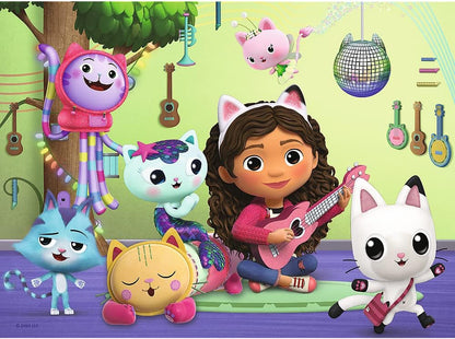 Trefl 18301 30 Piezas-Puzzles Colores con Personajes Cuentos Hadas, Creativo, Gatos, Música, Diversión para Niños a Partir de 3 Años, Gabby's Dollhouse, Gabi and Her Adorable House