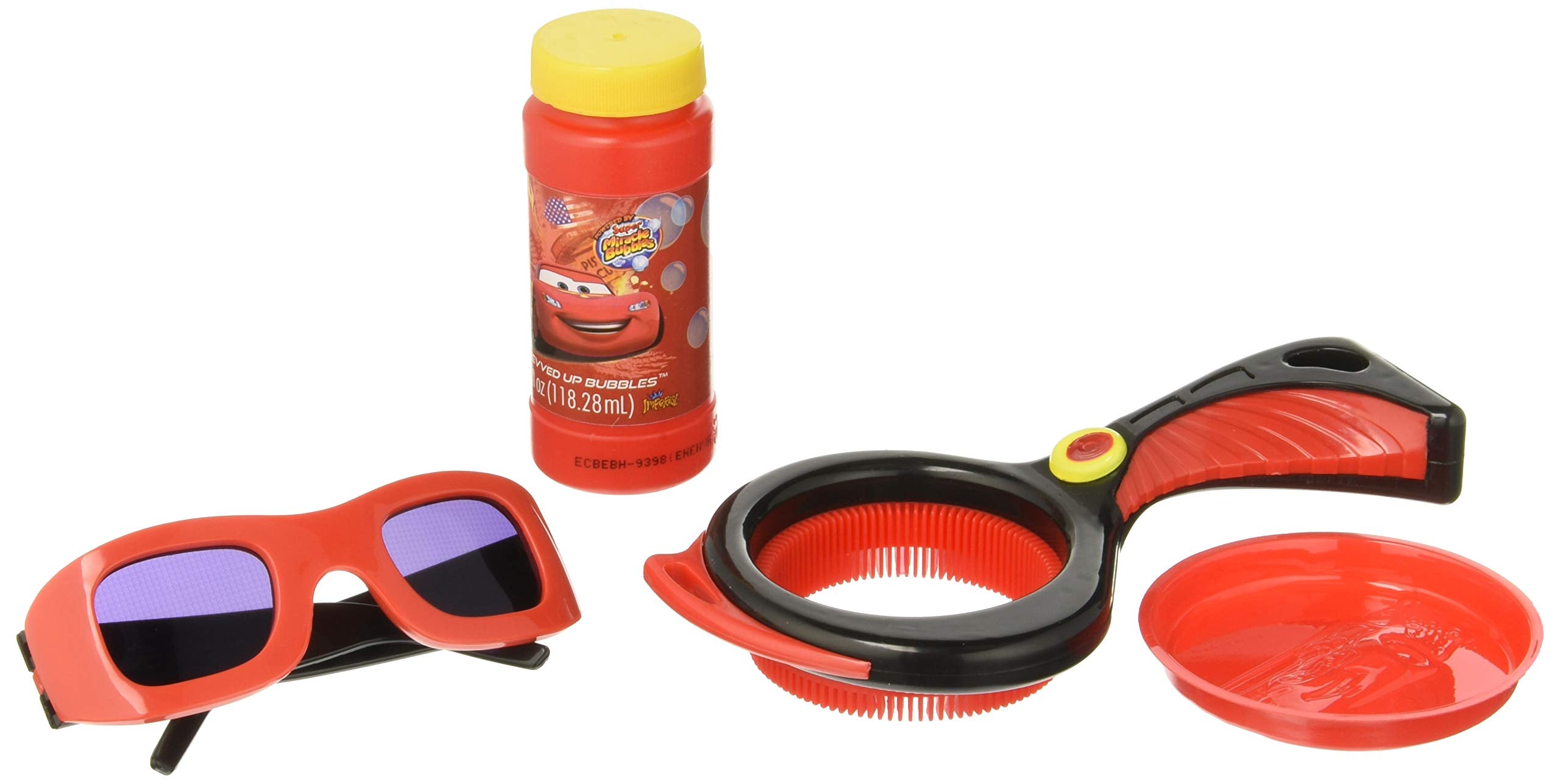 VILLA GIOCATTOLI 25361 Soap Blister Set Bubbles 3D with Cars Glasses, Multicolor, One Size