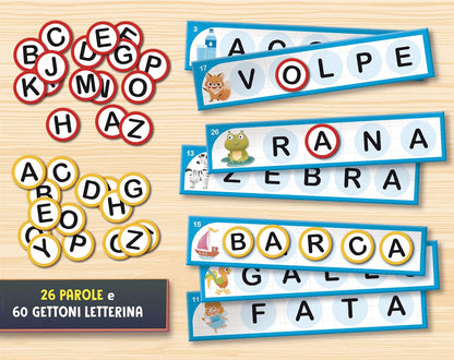 Lisciani Giochi 97098 Happy Flipper Action Game for Learning the First Words, Multicoloured,