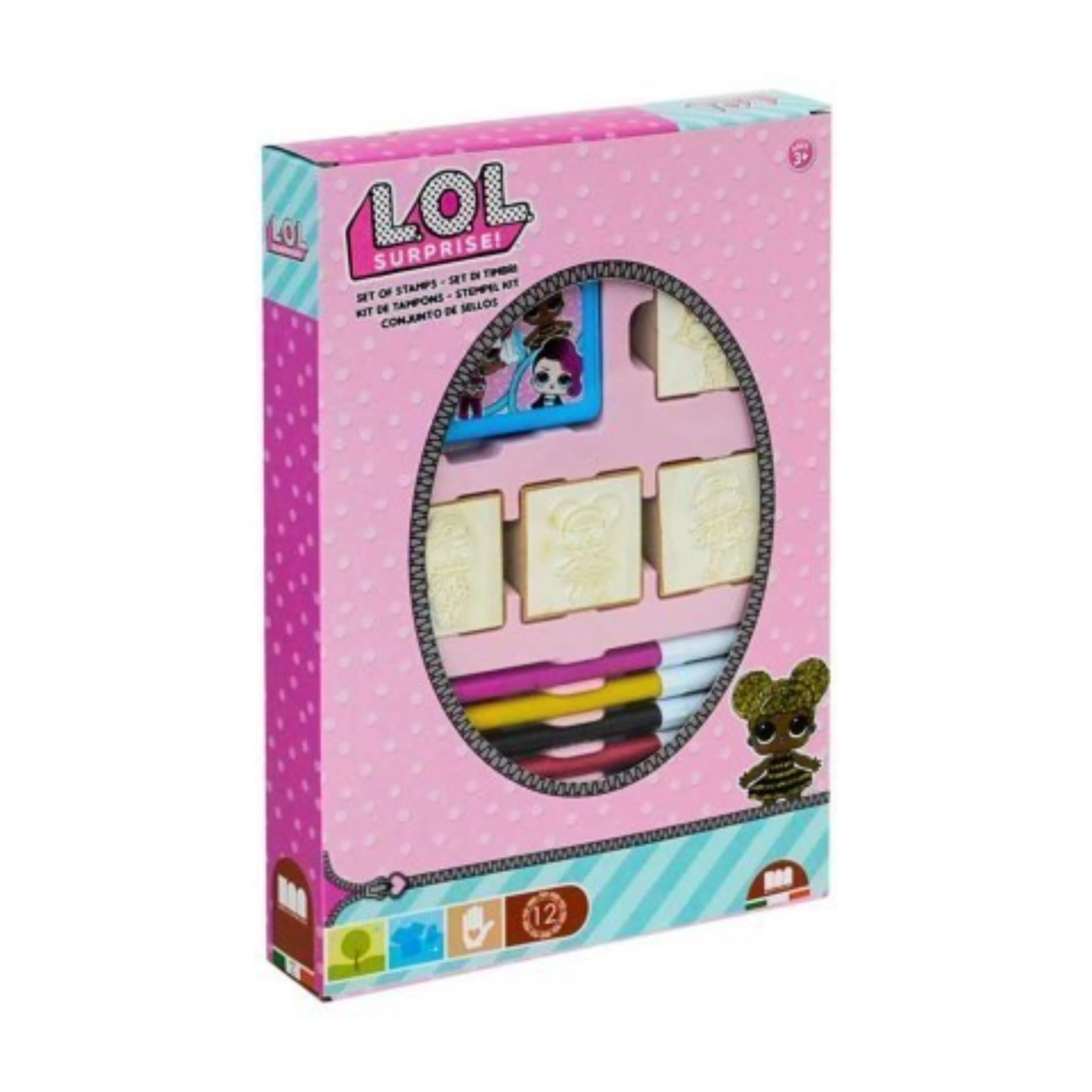 Multiprint 27980 4 stamp L.O.L. Surprise art stamper set, multi
