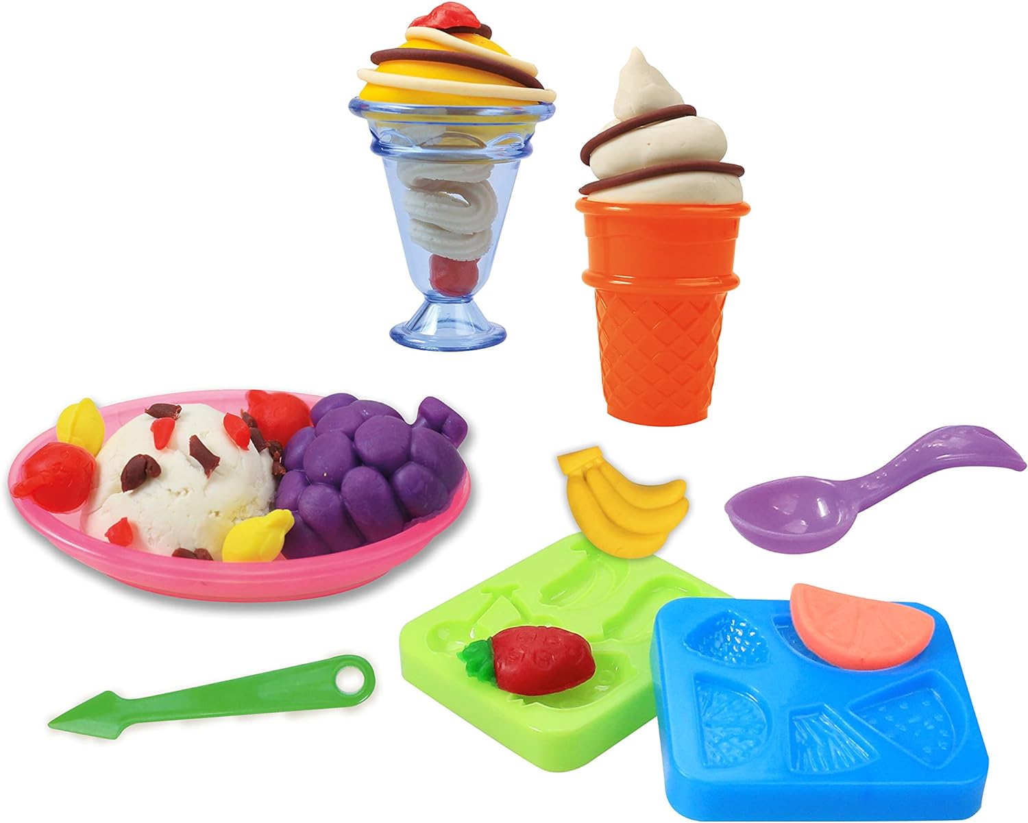 Teorema Giocattoli 74194 Plastic Bucket 480 g for Children, Assorted Colours Ice cream