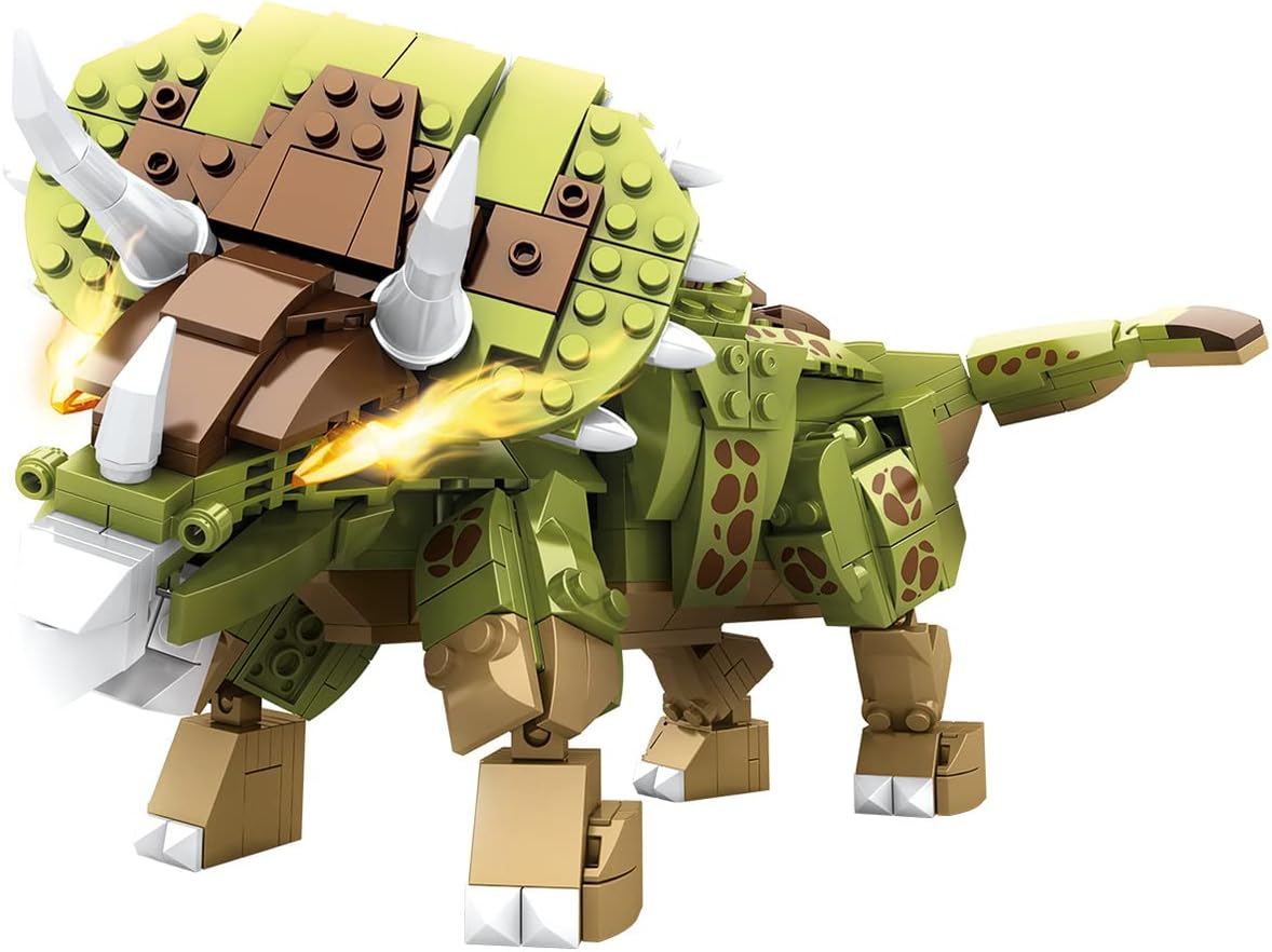 D-KIDZ Dynit Kids Dinosaur Park-Triceratops Blocks New, Multicolor, 1