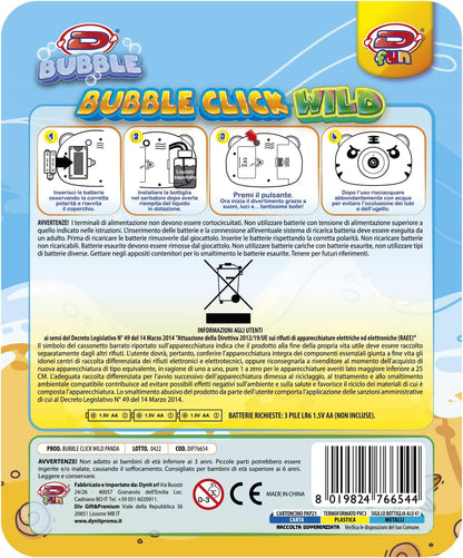 D-KIDZ Bubble Game Animal Click Panda Bubble Shooter with 2 Refills, DIP76654