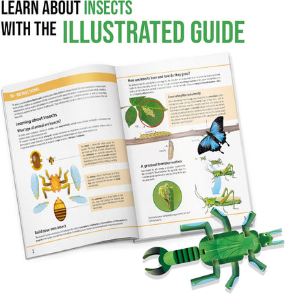 HEADU Insect Builder MU27040 Educational Toy for Kids, Boys, and Girls Ages 5 to 8 Years Old