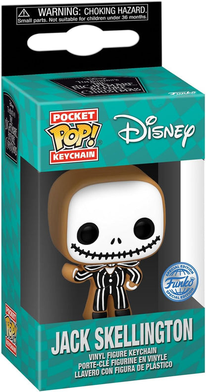 Funko POP! Keychain: Disney the Nightmare Before Christmas - Jack Skellington - (Gingerbread) Novelty Keyring - Collectable Mini Figure - Stocking Filler - Gift Idea - Official Merchandise