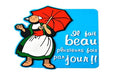 Plastoy Magnet Vintage 2D BECASSINE IT Made Beautiful, 6.1 cm