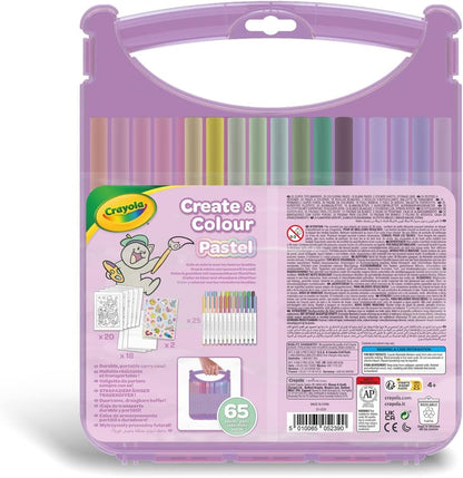 Crayola: Set Valigetta Pennarelli Lavabili Supertips - Pastel