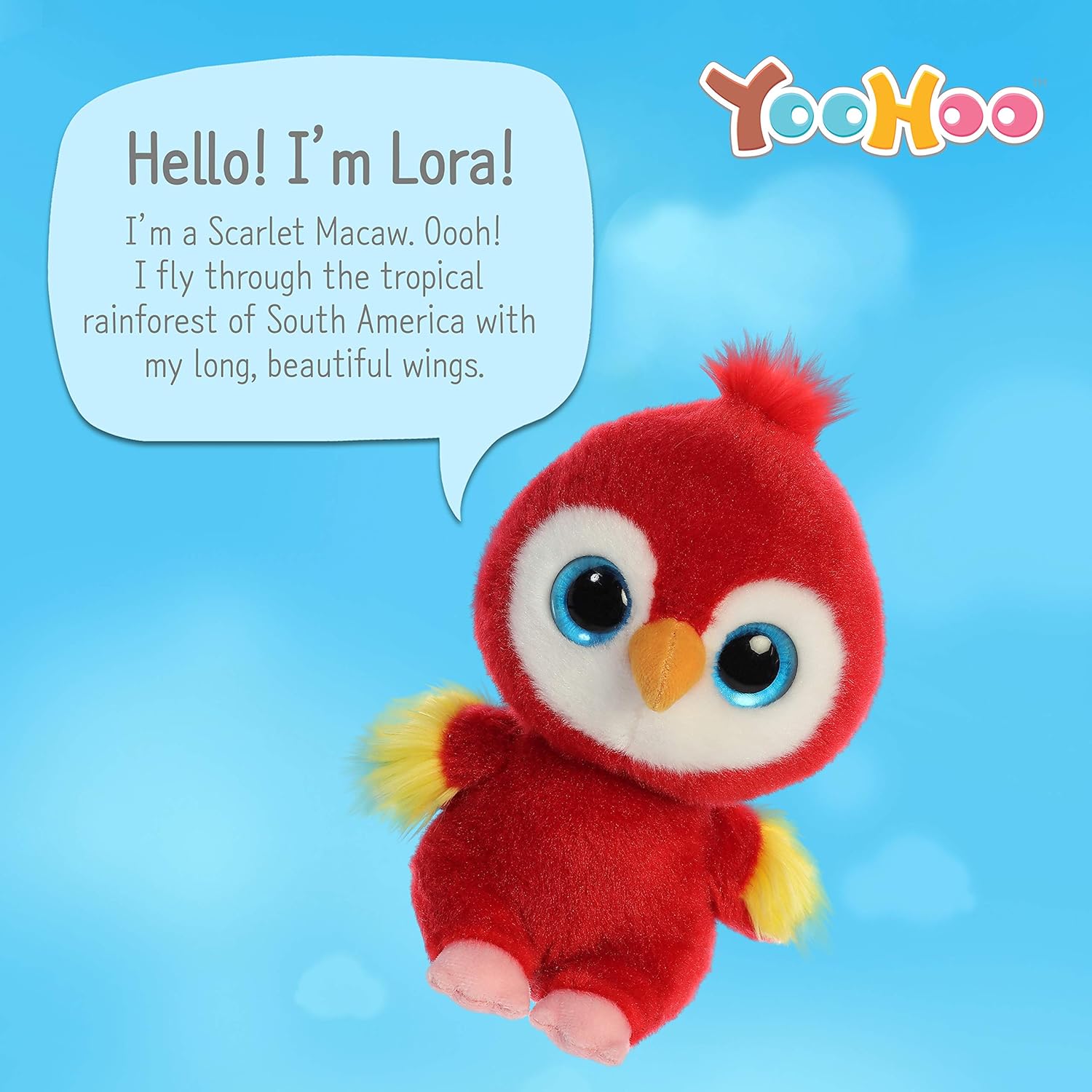 YooHoo Lora Scarlet Macaw 5In 61084 Red