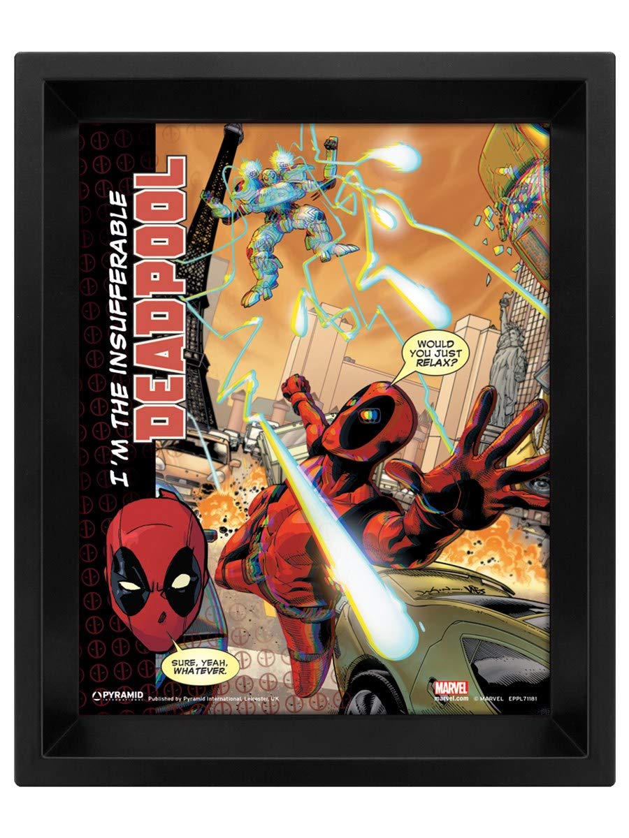 Pyramid International Deadpool (Attack) - 3D Lenticular Poster 10 x 8, Multi-Colour, 10 x 8 x 1.3 cm