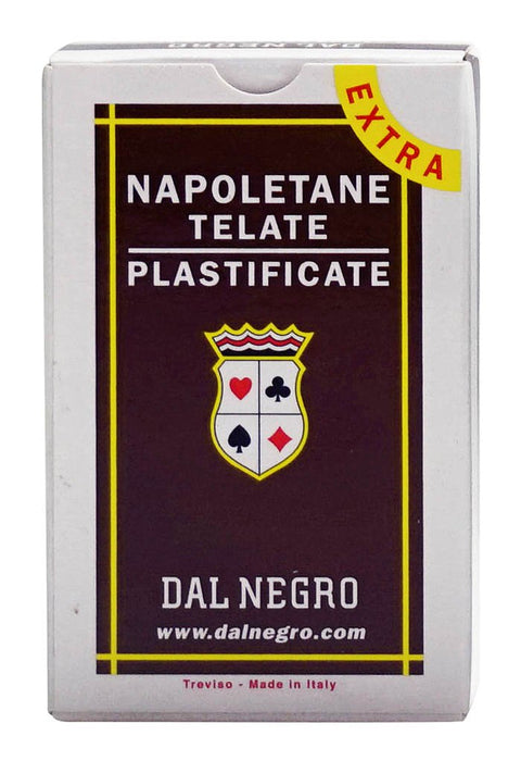 Dal Negro Napoletane 87 Extra Italian Regional Playing Cards, Brown Case - Deck of 40 Cards