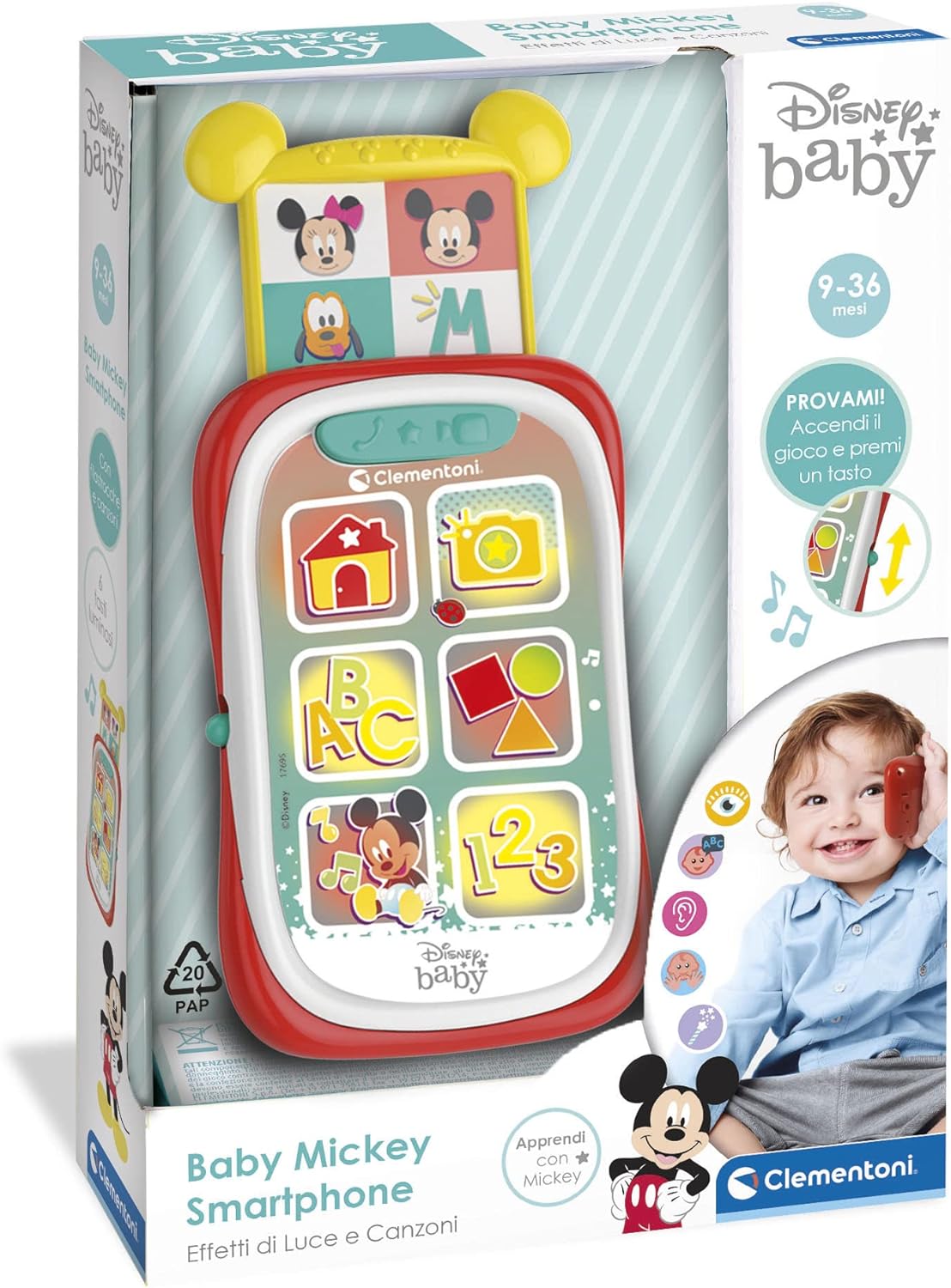 Clementoni: Baby Prima Infanzia Disney Baby Mickey Smartphone New