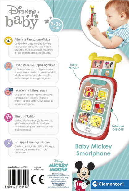 Clementoni: Baby Prima Infanzia Disney Baby Mickey Smartphone New