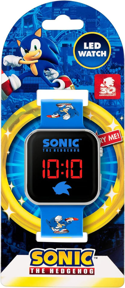 Sega Sonic the Hedgehog Blue LED Watch with Printed Character Strap SNC4137