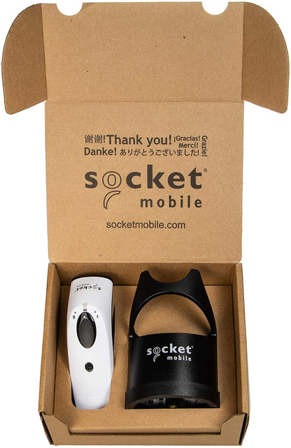 SocketScan S700, Linear Barcode Scanner, White & Black Charging Dock