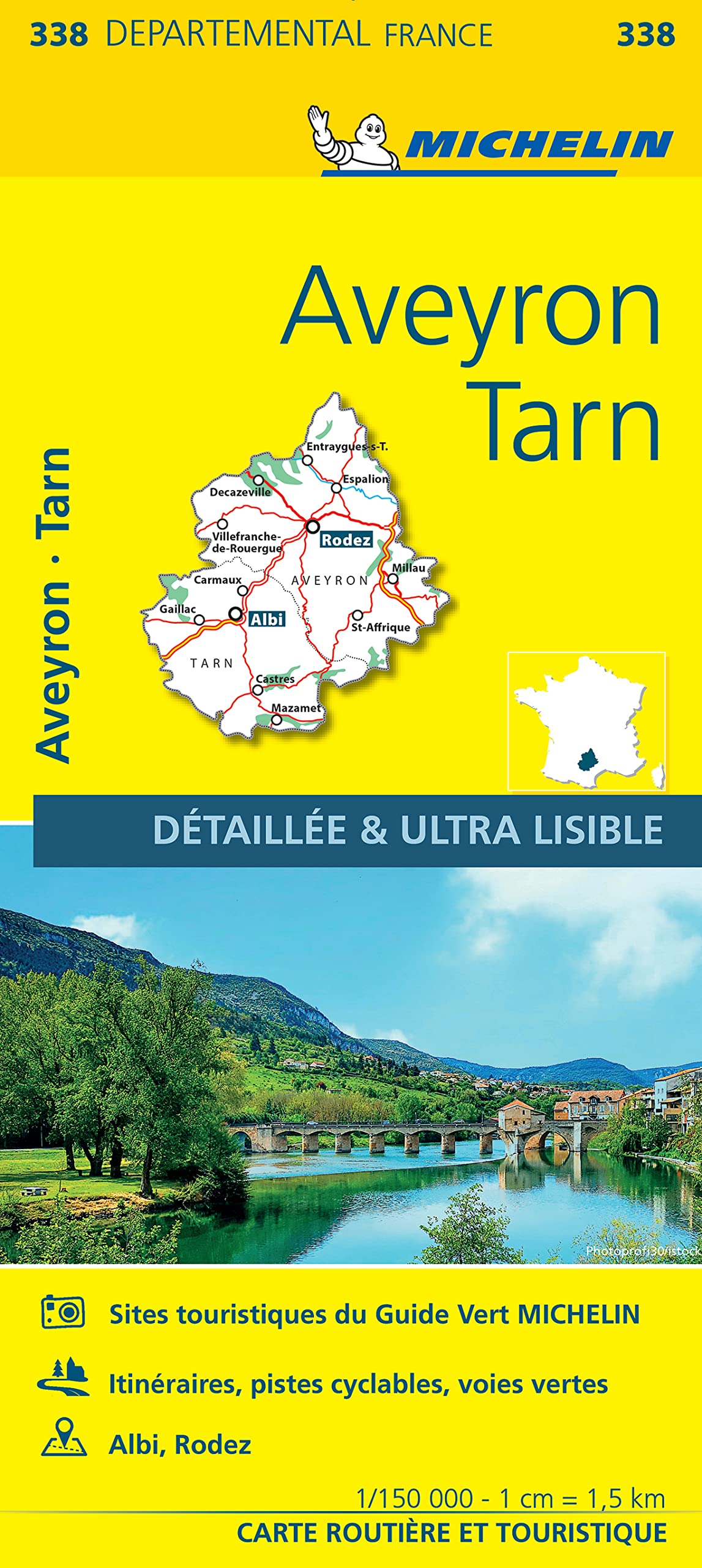 Aveyron, Tarn - Michelin Local Map 338