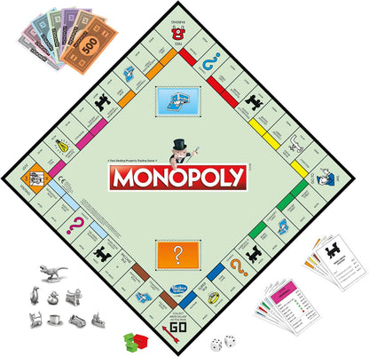 Monopoly Game, Family Board Game for 2 to 6 Players, Monopoly Board Game for Kids Ages 8 and Up, Package May Vary CLASSIC