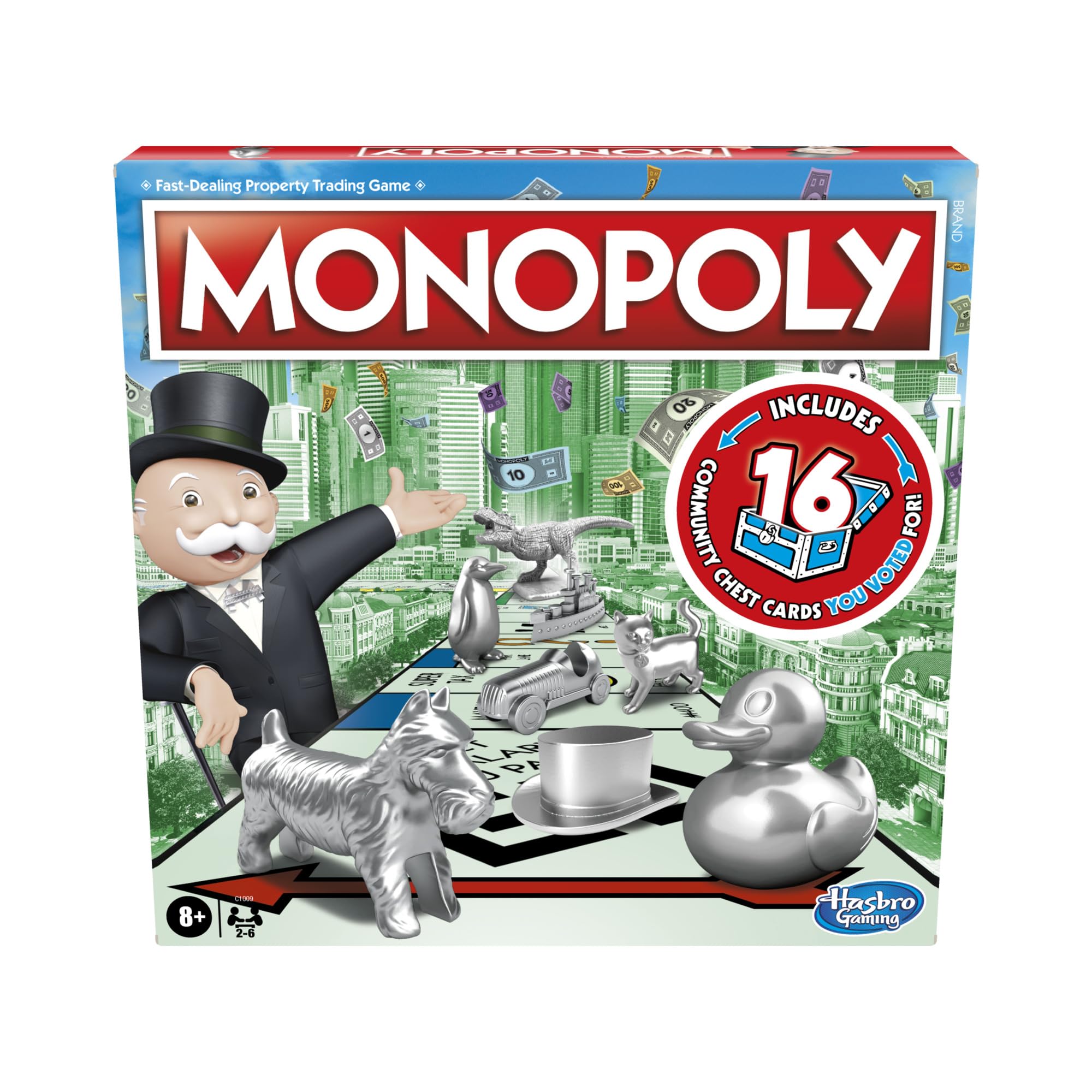 Monopoly Game, Family Board Game for 2 to 6 Players, Monopoly Board Game for Kids Ages 8 and Up, Package May Vary CLASSIC