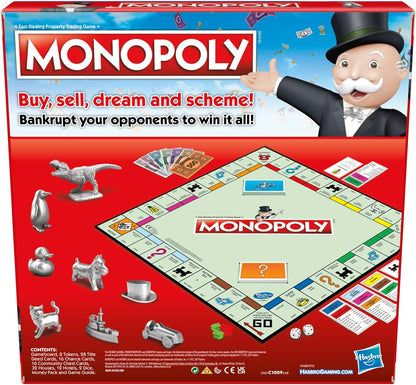 Monopoly Game, Family Board Game for 2 to 6 Players, Monopoly Board Game for Kids Ages 8 and Up, Package May Vary CLASSIC