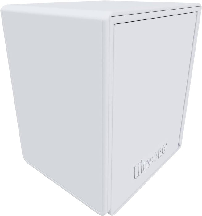 Ultra Pro - Vivid Alcove Flip White: Protect & Store Valuable Cards Deck Box for Pokemon/Magic/YuGiOh Cards, Sports Cards, Baseball Cards, Collectible Card Storage Deck Box