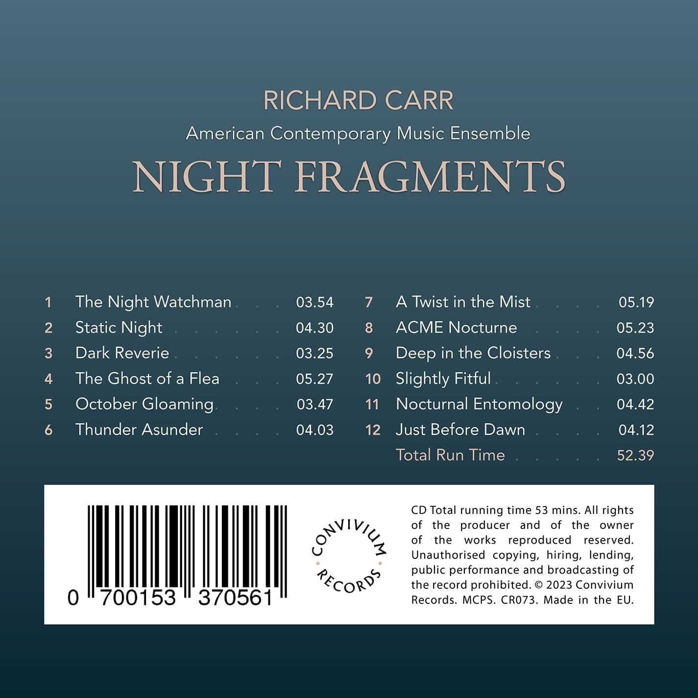 Richard Carr: Night Fragments