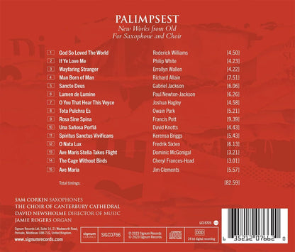 Palimpsest: New Works from Old for Saxophone and Choir
