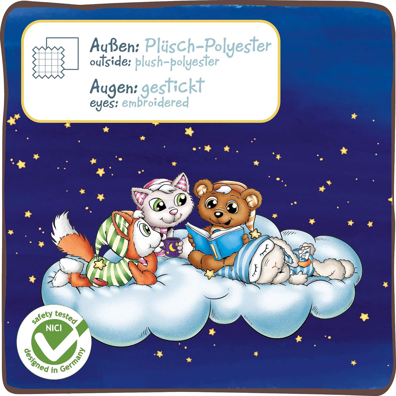 NICI 45546 geliefde sleutelhanger lieveheersbeestje Lily May 9 cm, grote glitterogen, pluche dier met sleutelring, zwart/rood