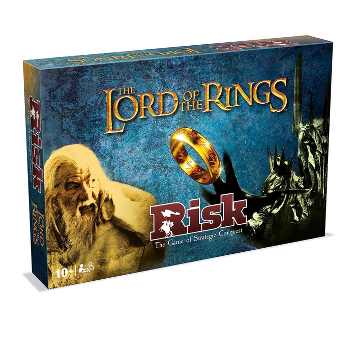 Winning Moves Lord of the Rings RISK Strategy Board Game, Join the Middle-Earth battle covering events of the Fellowship of the Ring, The Two Towers and Return of the King, great gift for ages 18 plus