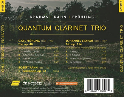 Quantum Clarinet Trio: Brahms/Kahn/Frühling