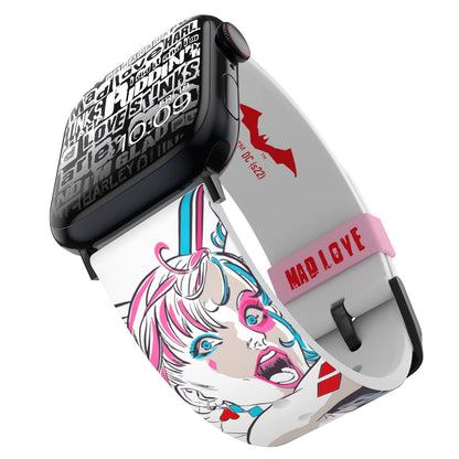 DC Comics - Smartwatch Band - Officially Licensed, Compatible with Every Size & Series of Apple Watch (watch not included) Harley Quinn