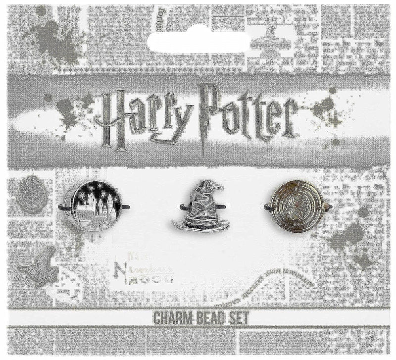 The Carat Shop Harry Potter: Set of 3 Spacer Beads - Hogwart'S Castle, Sorting Hat, Time Turner