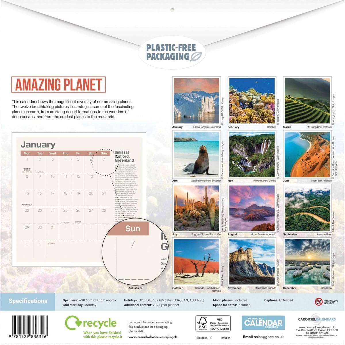2024 Amazing Planet Wall Plastic Free