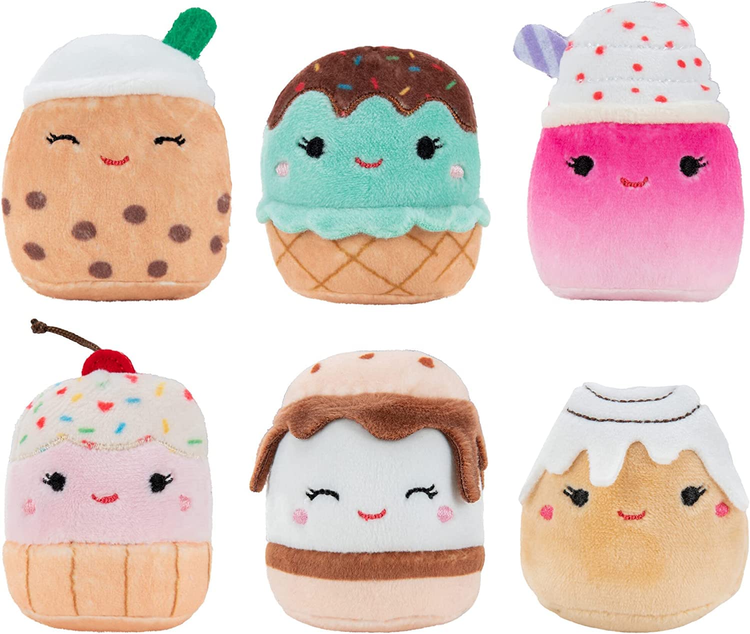 Squishville by Squishmallows SQM0078 Mystery Squad, Four 2, Irresistibly Soft Colourful Plush, Mini Squishmallows (Sweet Tooth Squad (Comes with Squishmallow Stickers))