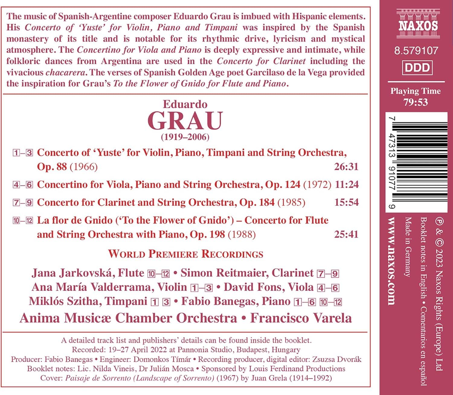 Eduardo Grau: Concertos for Soloists and String Orchestra