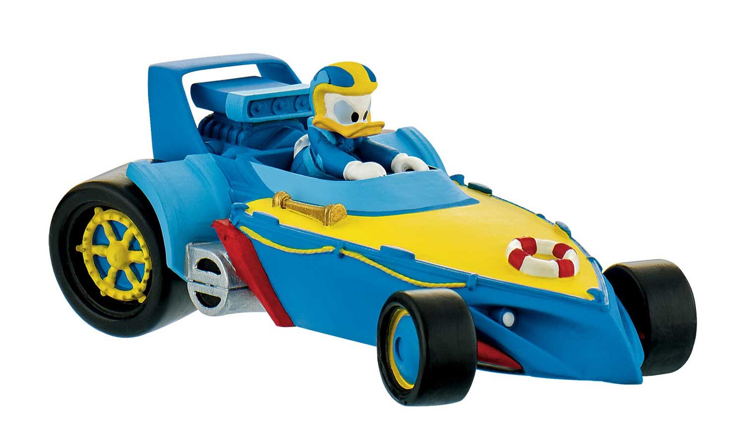 Bullyland 15460 Mickey and The Roadster Mickey & Friends Figure Disney Junior-Racer Donald with car