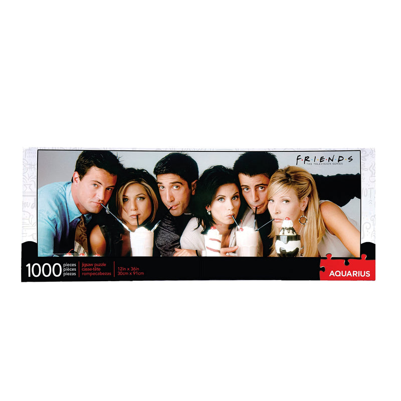 AQUARIUS 73051 Friends Puzzle-1000 Pieces-12 x 36 Inches, Black