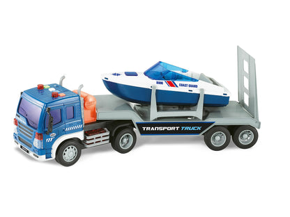 Teorema Giocattoli 68032 Truck with Boat Transporter with Lights and Sounds