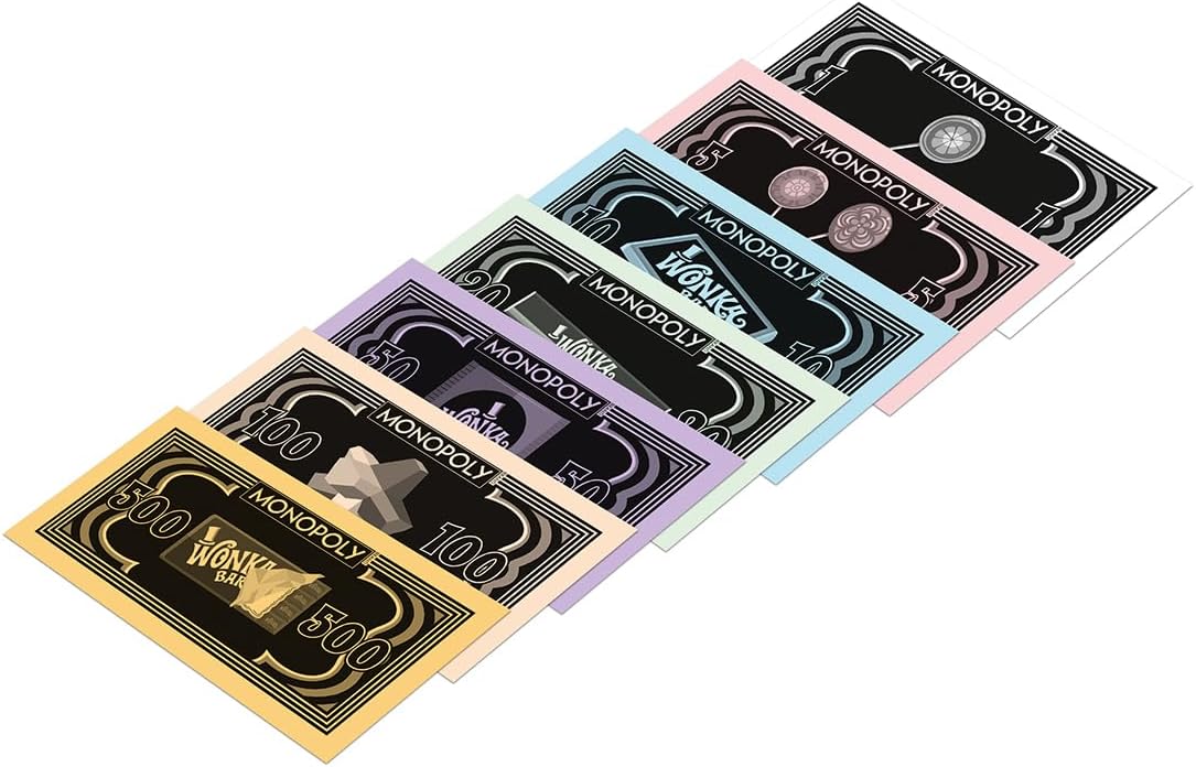 Winning Moves Willy Wonka and the Chocolate Factory Monopoly Board Game, Advance to Slugworth, Charlie Bucket and Furnace and trade your way to success, great gift for ages 8 plus
