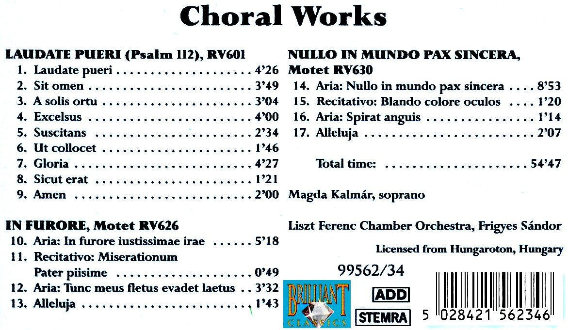 Choral works